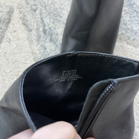 Vince Camuto Black Leather Zip Boot - Picture 8 of 8